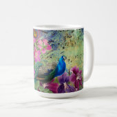 Mug Fleurs de paon et musique (Devant droit)