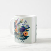 Mug Fleurs de papier coupé coloré (Devant gauche)