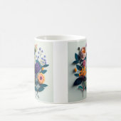 Mug Fleurs de papier coupé coloré (Centre)