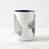 Mug Fleurs de papier de retenue de singe (Centre)
