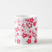 Mug Fleurs de papier rouge et blanc (Centre)