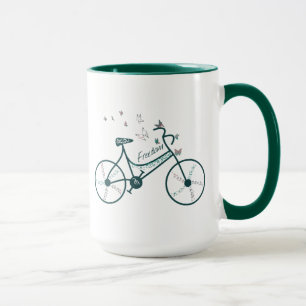 Mug Fleurs de papillons délicates et ventilateur de vé