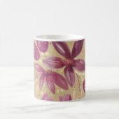 Mug Fleurs de passion, Aquarelle Bourgogne et or (Centre)