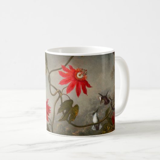 Mug Fleurs de passion avec tête de colibris (Devant droit)