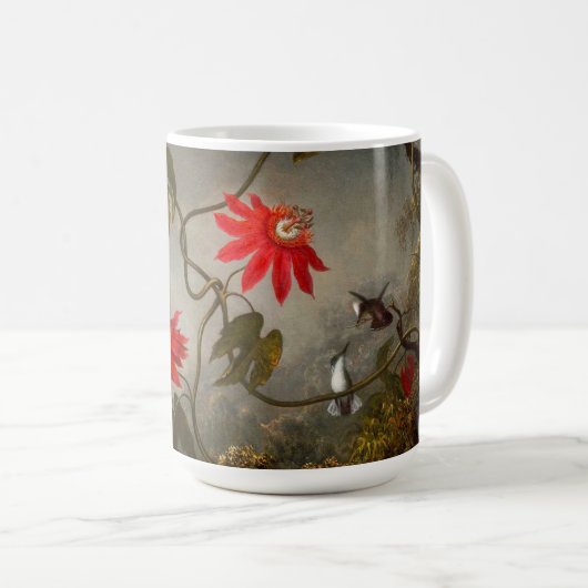 Mug Fleurs de passion avec tête de colibris (Devant droit)