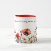 Mug Fleurs de pavot rouge Aquarelle Imprimer (Centre)