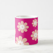 Mug Fleurs de pêche de mod sur le rose (Centre)