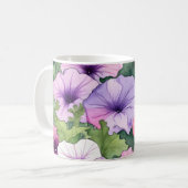 Mug Fleurs de pétunia aquarelle (Devant gauche)