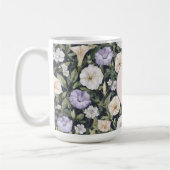 Mug Fleurs de pétunia crème lavande violette (Gauche)