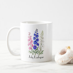 Mug Fleurs de Pied-d'Alouette de Juillet
