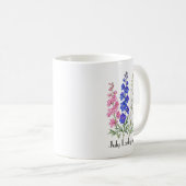 Mug Fleurs de Pied-d'Alouette de Juillet (Devant droit)