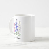 Mug Fleurs de Pied-d'Alouette de Juillet (Devant gauche)