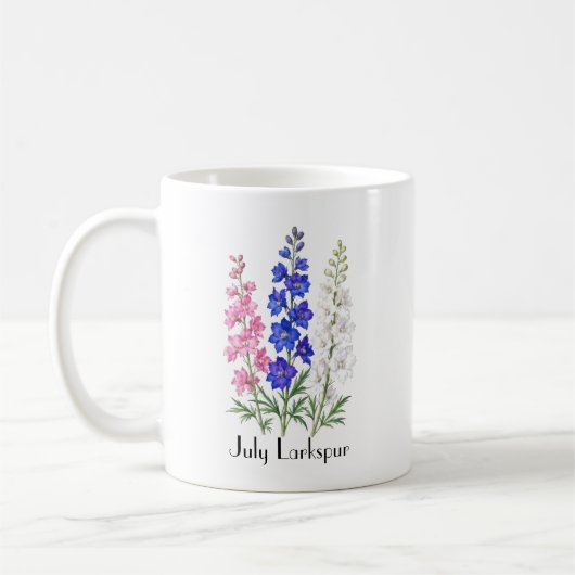 Mug Fleurs de Pied-d'Alouette de Juillet (Gauche)