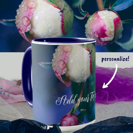 Mug Fleurs de pivoine après pluie