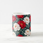 Mug Fleurs de pivoine rouges et blanches  (Centre)