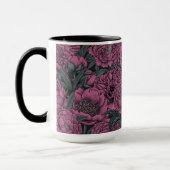 Mug Fleurs de pivoines violettes (Gauche)