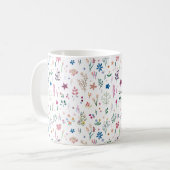 Mug Fleurs de prairie Modèle Floral moderne (Devant gauche)