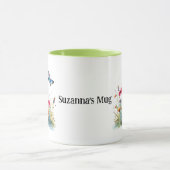 Mug Fleurs de prairie sauvage avec papillon - nom modi (Centre)