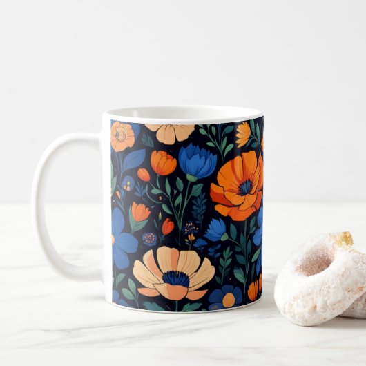 Mug fleurs de printemps (Avec donut)