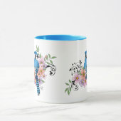 Mug Fleurs de printemps bleu Jay (Centre)