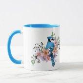 Mug Fleurs de printemps bleu Jay (Gauche)