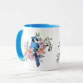 Mug Fleurs de printemps bleu Jay (Devant gauche)