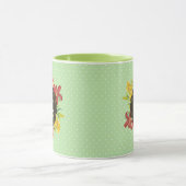 Mug Fleurs de printemps brillantes et vibrantes Wreath (Centre)