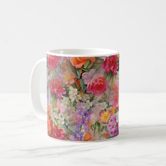 Mug Fleurs de printemps colorées (Devant gauche)