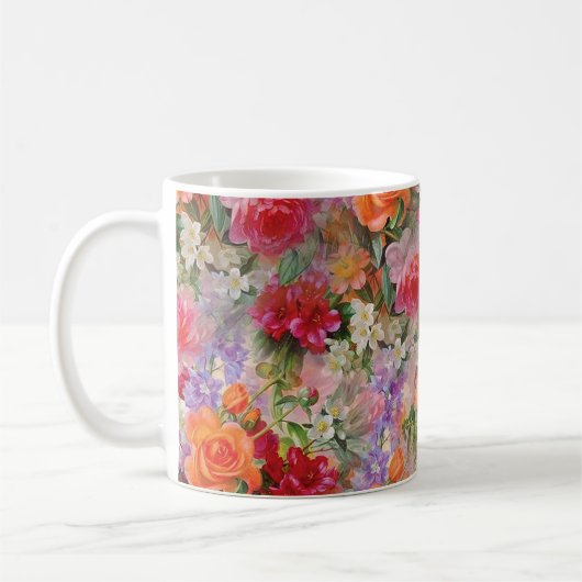 Mug Fleurs de printemps colorées (Gauche)
