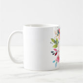 Mug Fleurs de printemps de couleur d'aquarelle Monogra (Gauche)