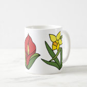 Mug Fleurs de printemps en vitrail (Devant droit)