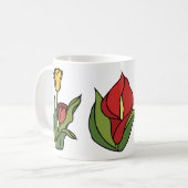 Mug Fleurs de printemps en vitrail (Devant gauche)