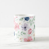 Mug Fleurs de printemps et Motif Feuille (Centre)