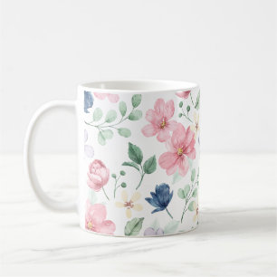 Mug Fleurs de printemps et Motif Feuille