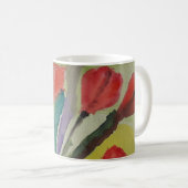 Mug Fleurs de printemps et tulipes abstraites (Devant droit)