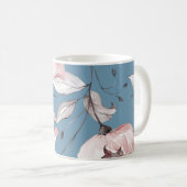 Mug Fleurs de printemps, feuille, design transparent (Devant droit)