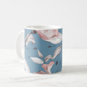 Mug Fleurs de printemps, feuille, design transparent (Devant gauche)