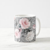Mug Fleurs de printemps Feuille main tiré (Devant droit)