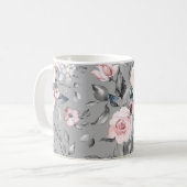 Mug Fleurs de printemps Feuille main tiré (Devant gauche)