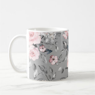 Mug Fleurs de printemps Feuille main tiré