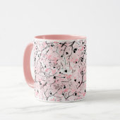 Mug Fleurs de printemps fleuris feuilles branches pin (Devant gauche)