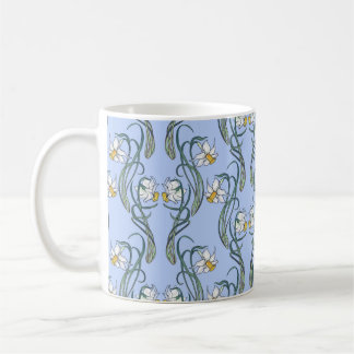 Mug Fleurs de printemps. Fleurs de jonquille entrelacé