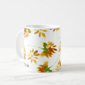 Mug Fleurs de printemps Main Nom de maman aquarelle (Devant gauche)
