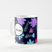 Mug Fleurs de printemps Nom de maman (Devant gauche)
