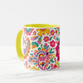 Mug Fleurs de printemps Paisley (Devant gauche)