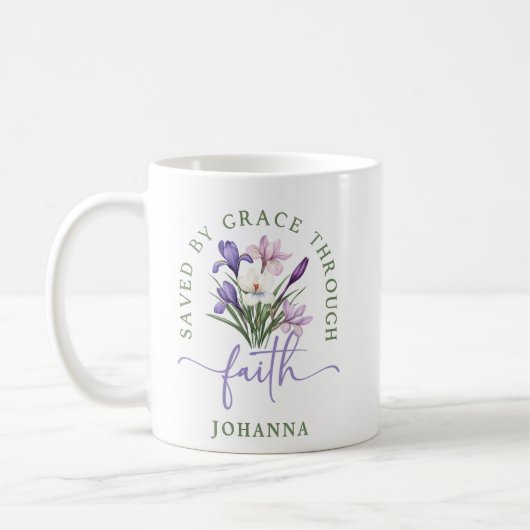 Mug Fleurs de Printemps Pastel sauvées par la grâce pa (Gauche)