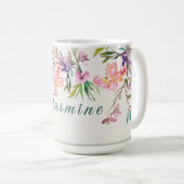 Mug Fleurs de printemps personnalisées en aquarelle bo (Devant droit)