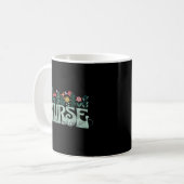 Mug Fleurs De Printemps Pour Infirmière En Charge Dist (Devant gauche)