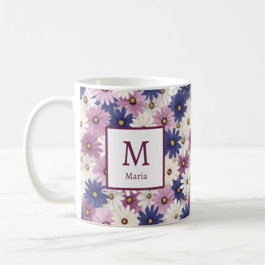 Mug Fleurs de printemps romantiques personnalisées (Gauche)