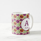 Mug Fleurs de printemps romantiques personnalisées (Devant droit)
